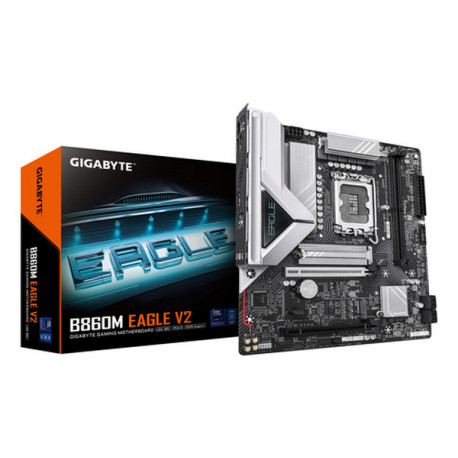 GIGABYTE B860M EAGLE V2 Scheda madre - CPU Intel Core Ultra Series, VRM a 6+1+2 fasi, fino a 9066 MHz DDR5, 1x M.2 PCIe 5.0 + 1