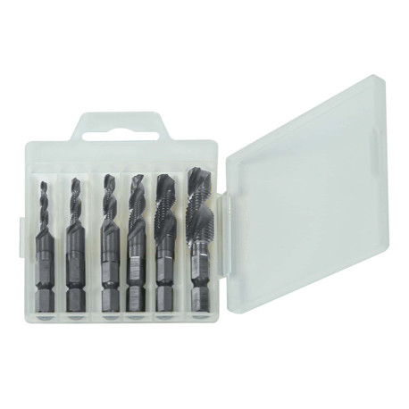 Punte per metallo autofilettanti HSS - misure assortite - Valex - conf. 6 pezzi
