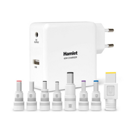 Hamlet Notebook Charger alimentatore universale da 65w per notebook e dispositivi mobili, Universale, Interno, 100 - 240 V, 50/