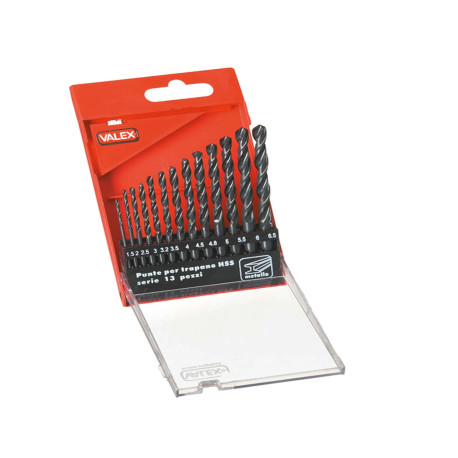 Punte per metallo HSS - misure assortite - Valex - conf. 13 pezzi