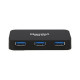 Hamlet XHUB430BK - Hub - 4 x SuperSpeed USB 3.0 - desktop
