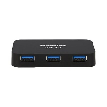 Hamlet XHUB430BKPW - Hub - 4 x SuperSpeed USB 3.0 - desktop
