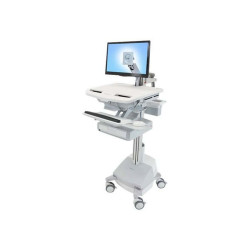 Ergotron StyleView - Carrello - architettura aperta - per display LCD/dotazione PC - bloccabile - medico - Alluminio, acciaio p
