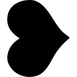 Lavagna da parete Silhouette - 29,5 x 35,8 cm - forma cuore - nero - Securit