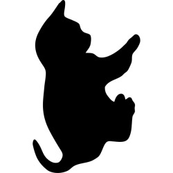 Lavagna da parete Silhouette - 45,5 x 29 cm - forma gatto - nero - Securit