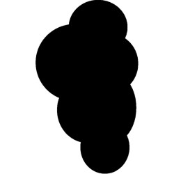 Lavagna da parete Silhouette - 48,5 x 30 cm - forma nuvola - nero - Securit