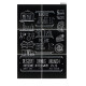Lavagna da parete XXL - 40 x 40 cm - nero - Securit - set 6 pezzi affiancabili