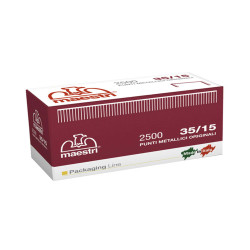 Punti 35/15 - per Romabox - H 15 mm - rame - Romeo Maestri - scatola 2500 pezzi