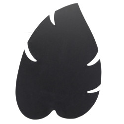 Lavagna Silhouette da parete - 43,8 x 29,6 cm - forma foglia - nero - Securit