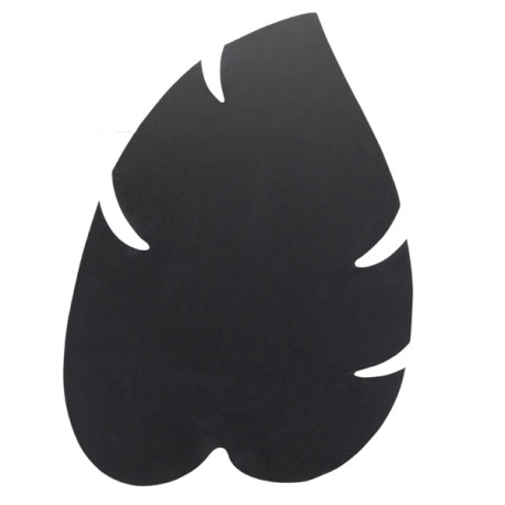 Lavagna Silhouette da parete - 43,8 x 29,6 cm - forma foglia - nero - Securit