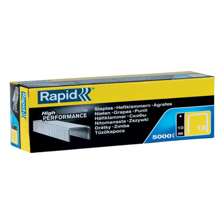 Punti galvanizzati - 13/10 - 10 mm - metallo - Rapid - conf. 5000 pezzi