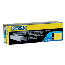 Punti galvanizzati - 13/14 - 14 mm - metallo - Rapid - conf. 5000 pezzi