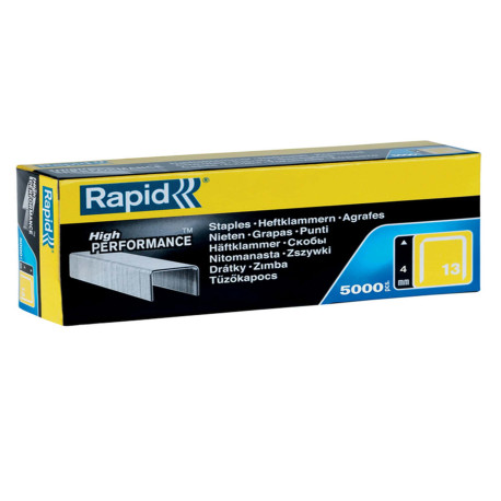 Punti galvanizzati - 13/4 - 4 mm - metallo - Rapid - conf. 5000 pezzi