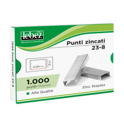 Punti KH - 23/13 - alti spessori - acciaio zincato - metallo - Lebez - conf. 1000 pezzi