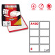 Etichette adesive A/450 - in carta - permanenti - 99,1 x 67,7 mm - 8 et/fg - 100 fogli - bianco - angoli tondi - Markin