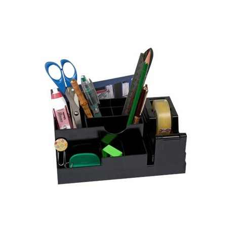 Lebez - Organizzatore scrivania - plastica ABS - nero
