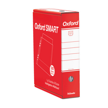 Buste forate Oxford Smart - De Luxe - buccia - 22 x 30 cm - trasparente - Esselte - conf. 300 pezzi