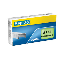 Punti Rapid Standard - 21/4 (6/4) - acciaio zincato - metallo - Rapid - conf. 2000 pezzi
