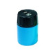 Lebez - Temperino con contenitore - 2 fori - disponibile in colori assortiti - plastica