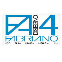 Album F4 - 24 x 33 cm - 20 fogli - 220 gr - liscio - Fabriano