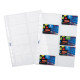 Buste forate porta cards - PPL - 10 tasche - 21,5 x 29,7 cm - trasparente - Favorit - conf. 10 pezzi