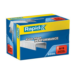 Punti Rapid Super Strong - alti spessori - 9/8 - acciaio zincato - metallo - Rapid - conf. 5000 pezzi