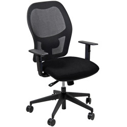 Seduta operativa Hubble HUHU - tessuto Chili - braccioli regolabili - nero - Unisit