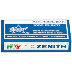 Punti Zenith 130/E S100 - 6/4 - acciaio naturale - metallo - Zenith - conf. 1000 punti