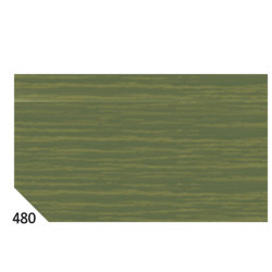 Carta crespa - 50 x 250 cm - 48 gr - verde oliva 480 - Rex Sadoch - conf.10 rotoli