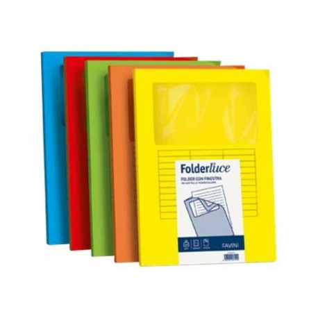 FAVINI HOME-OFFICE PROFESSIONAL luce - Cartella a L - per 220 x 310 mm - scarlatto (pacchetto di 10)