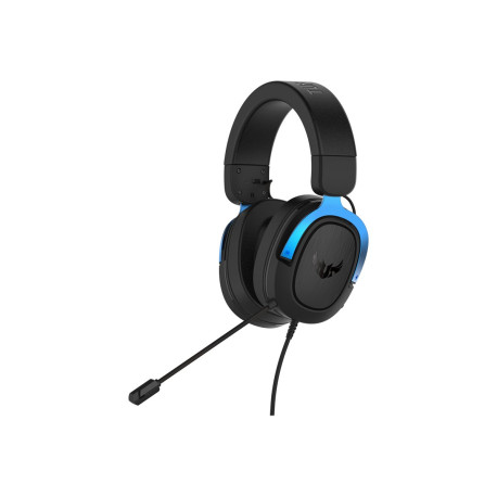 ASUS TUF Gaming H3 - Cuffie con microfono - dimensione completa - cablato - jack 3,5 mm - nero, blu