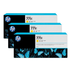 HP 771C - Confezione da 3 - 775 ml - giallo - originale - cartuccia d'inchiostro - per DesignJet Z6200, Z6600, Z6610, Z6800, Z6
