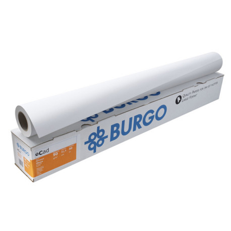 Carta plotter Cad Eco 80 - 914 mm x 50 mt - 80 gr - inkjet - opaca - bianco - Burgo
