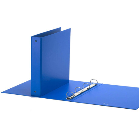 Raccoglitore Europa - 22 x 30 cm - 4 anelli tondi 30 mm - dorso 4 cm - azzurro - Favorit