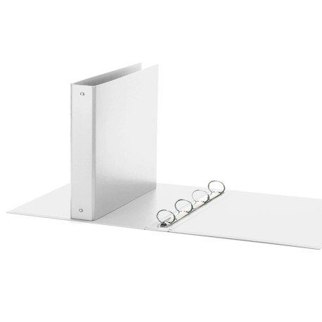 Raccoglitore Europa - 22 x 30 cm - 4 anelli tondi 30 mm - dorso 4 cm - bianco - Favorit