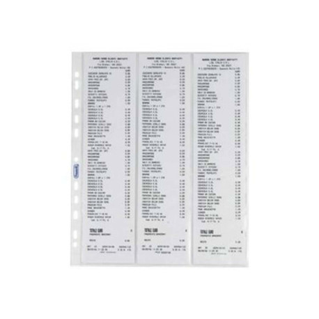 Favorit - Busta trasparente - 6 compartimenti - per 70 x 300 mm - trasparente (pacchetto di 10)