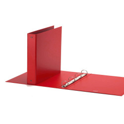 Raccoglitore Europa - 22 x 30 cm - 4 anelli tondi 30 mm - dorso 4 cm - rosso - Favorit