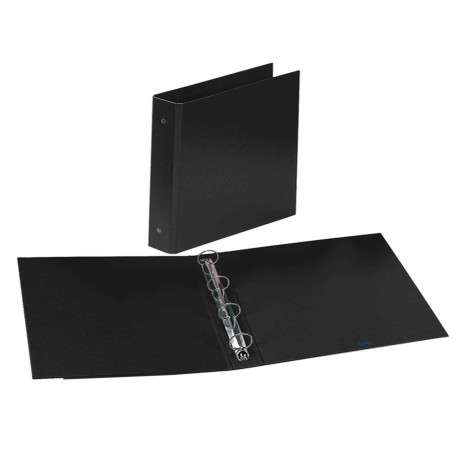 Raccoglitore Europa - 22 x 30 cm - 4 anelli tondi 50 mm - dorso 6 cm - nero - Favorit