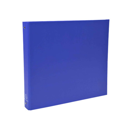 Raccoglitore foderato in PP - A4 - 4 anelli tondi 30 mm - dorso 4cm - blu scuro - Exacompta