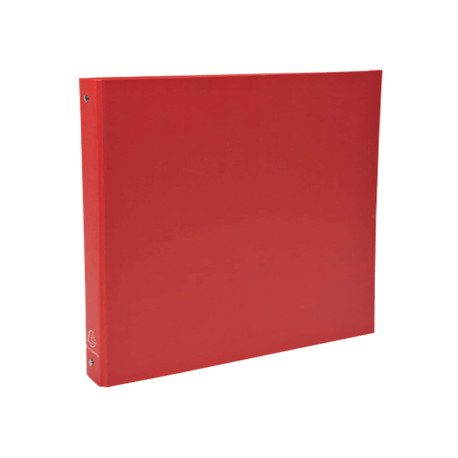 Raccoglitore foderato in PP - A4 - 4 anelli tondi 30 mm - dorso 4cm - rosso - Exacompta