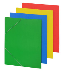 Cartella 3 lembi con elastico - 50 x 70 cm - dorso variabile - cartone plastificato - azzurro - Cartotecnica del Garda