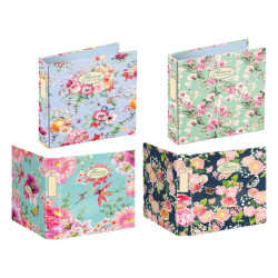 Raccoglitore Nature Flowers - A4 - cm 4 anelli da 30mm - dorso 4 cm - Pigna