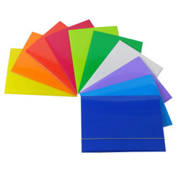 Cartella 3 lembi con elastico - A4 - dorso variabile - cartone plastificato - rosso - Cartotecnica del Garda