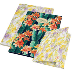Cartella 3 lembi con elastico Nature Flowers - A4 - dorso 1,5cm - fantasie assortite - Pigna