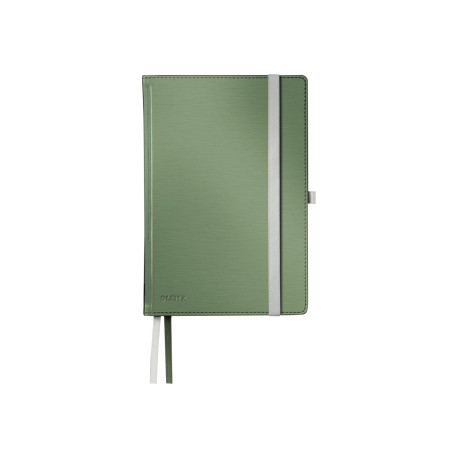 Leitz Style A5 - Taccuino - cartonato - 80 fogli - carta avorio - righe - coperchio verde celadon - cartoncino rivestito in pla