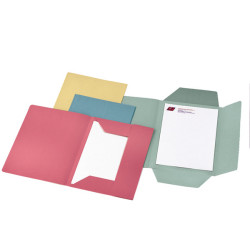 Cartellina 3 lembi - 200 gr - 25 x 33 cm - cartoncino manilla - rosa - Cartotecnica del Garda - conf. 50 pezzi