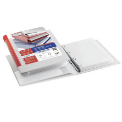 Raccoglitore personalizzabile Stelvio TI - 22 x 30 cm - 4 anelli a D 25 mm - dorso 4 cm - bianco - Sei Rota