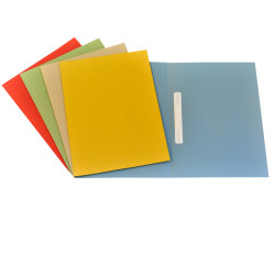 Cartellina semplice con pressino - 200 gr - 25 x 34 cm - cartoncino riciclato manilla - azzurro - Cartotecnica del Garda - conf