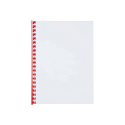 GBC CombBind - 14 mm - 21 anelli - A4 (210 x 297 mm) - 125 fogli - rosso - 100 pezzi pettine per la rilegatura in plastica - pe