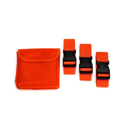 Set 3 Cinghie Regolabili di Bloccaggio per Barella con custodia CE 93/42